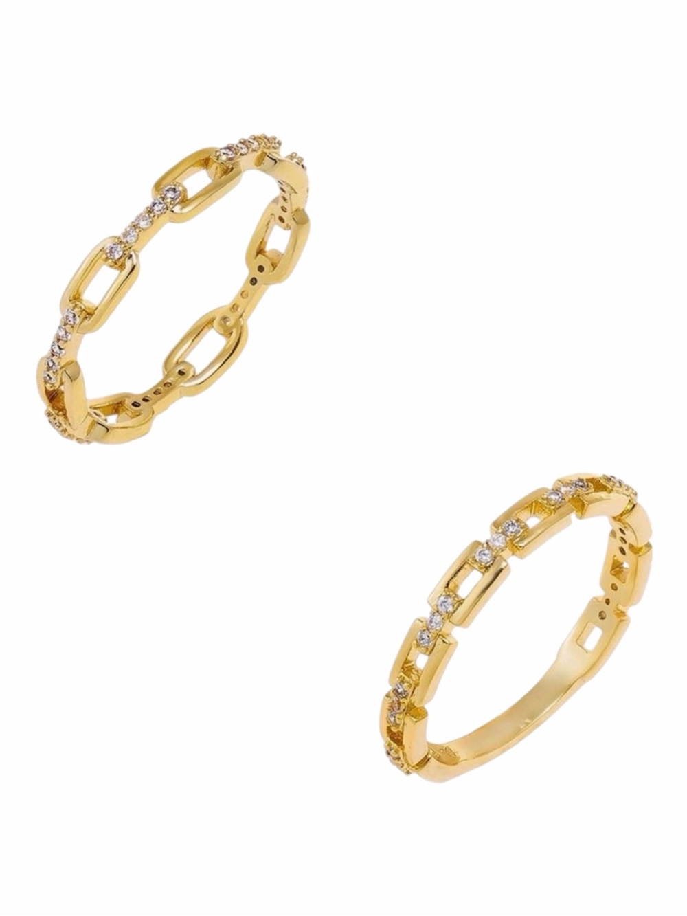 Adina Eden Dainty CZ Combo Ring Set NWT